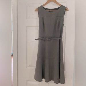 Evan Picone Black Label Gray A Line Work Dress sleeveless and to the knee sz 10